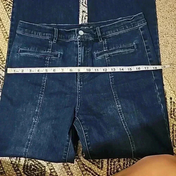 J McLaughlin High Rise Blue Flare Jeans Size 10 - Picture 5 of 5